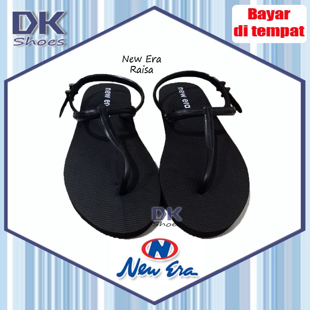 New Era Raisa Hitam 37-40 / Sandal Sehari-hari Wanita Dewasa