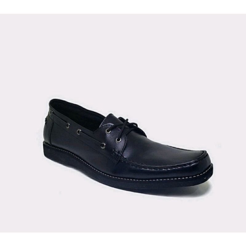 Sepatu Pantofel Pria MK-G4 Black Full Kulit Ukuran besar 43-44-45-46-47-48 Sepatu Kerja Kantoran Formal JUMBO Bule Luar Negri Kaki Besar, 44