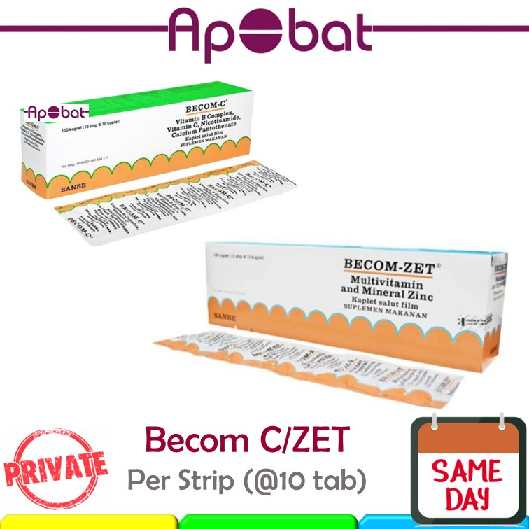 - ApObat - Becom C / Becom Zet BecomC BecomZet Bekom C Multivitamin Mineral Enervenonce Ester c Aman