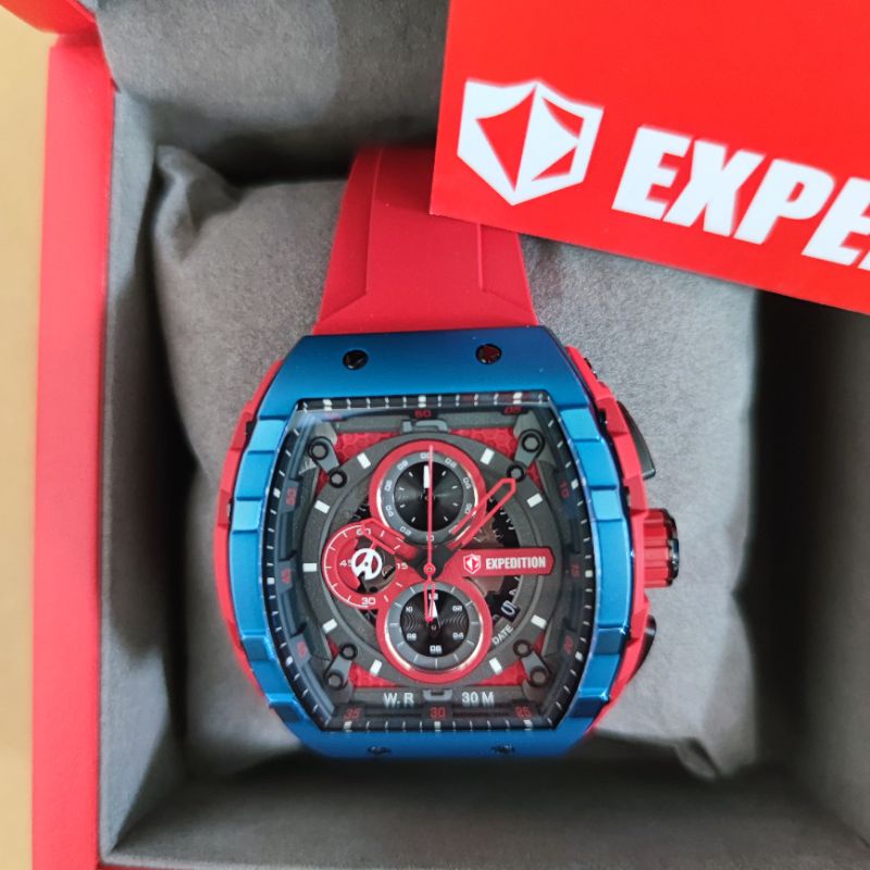 Jam Tangan Pria Expedition E6782 Original merah