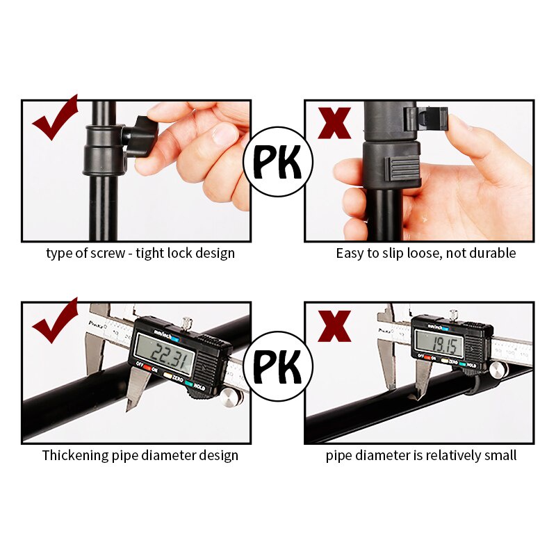 Tripod T Backdrop Studio Bracket Stand Kain Backdrop150x200cm- 200X200cm 200x260cm with 4 Clamp