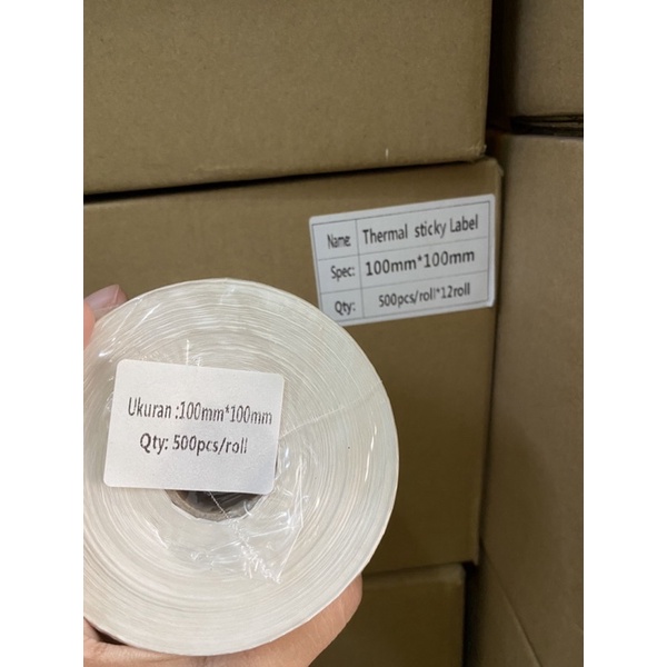

Kertas Thermal Sticker Label Cetak Resi Murah 100 x 150 mm A6