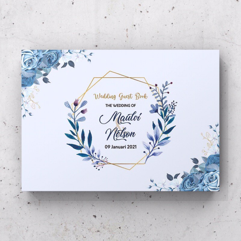 

Buku Tamu Nikah Bisa Custom Foto dan Nama Isi 300 Baris | Buku Tamu Pernikahan Custom (COD)
