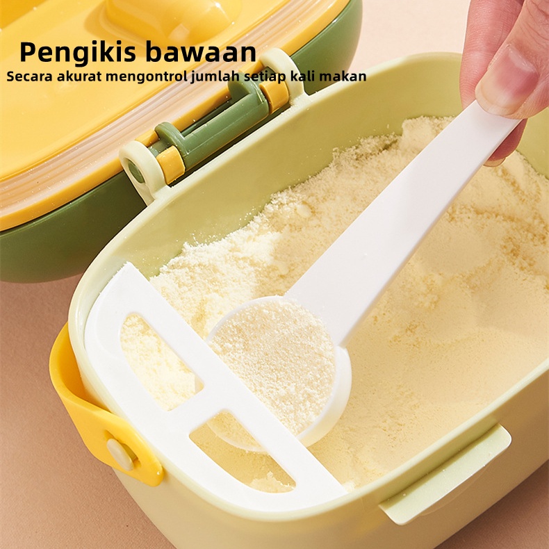 Tempat Penyimpanan Susu Bubuk 400gr/800ml Kotak Bubuk Susu Bayi Dinosaurus Snack Container BPA Free CJ09