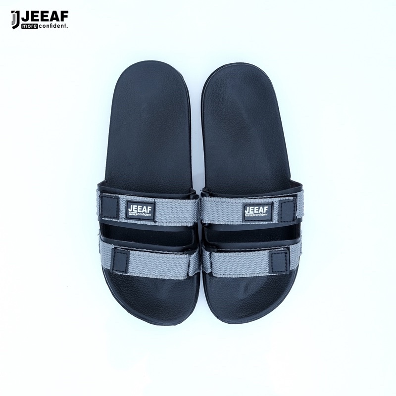 SANDAL SLOP HITAM PRIA JEEAF ORIGINAL SENDAL SLIP ON SANDAL PRIA JF - KR