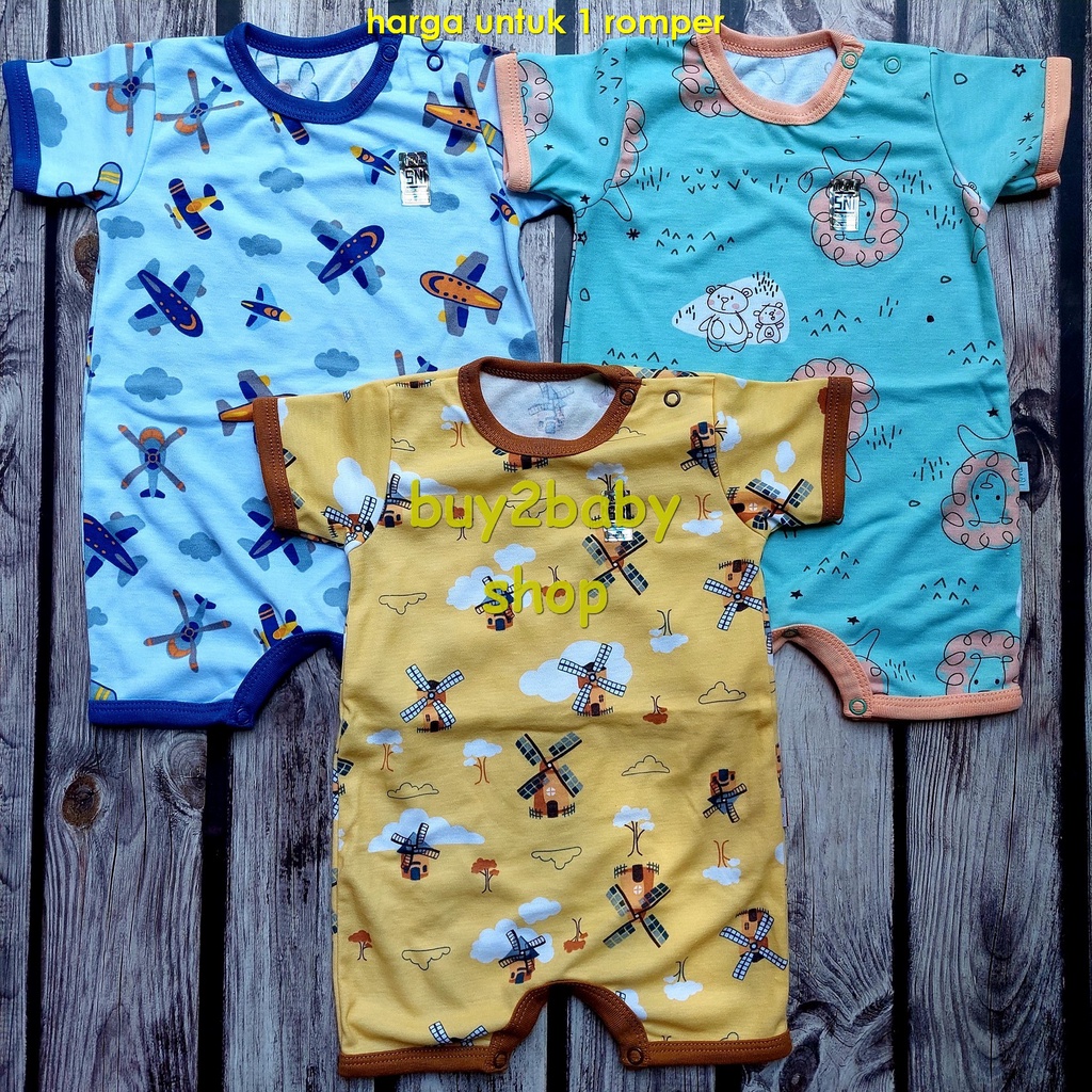 Romper bayi Jumper pendek NOVA Animal Series untuk bayi 0-9 Bulan 1 PCS