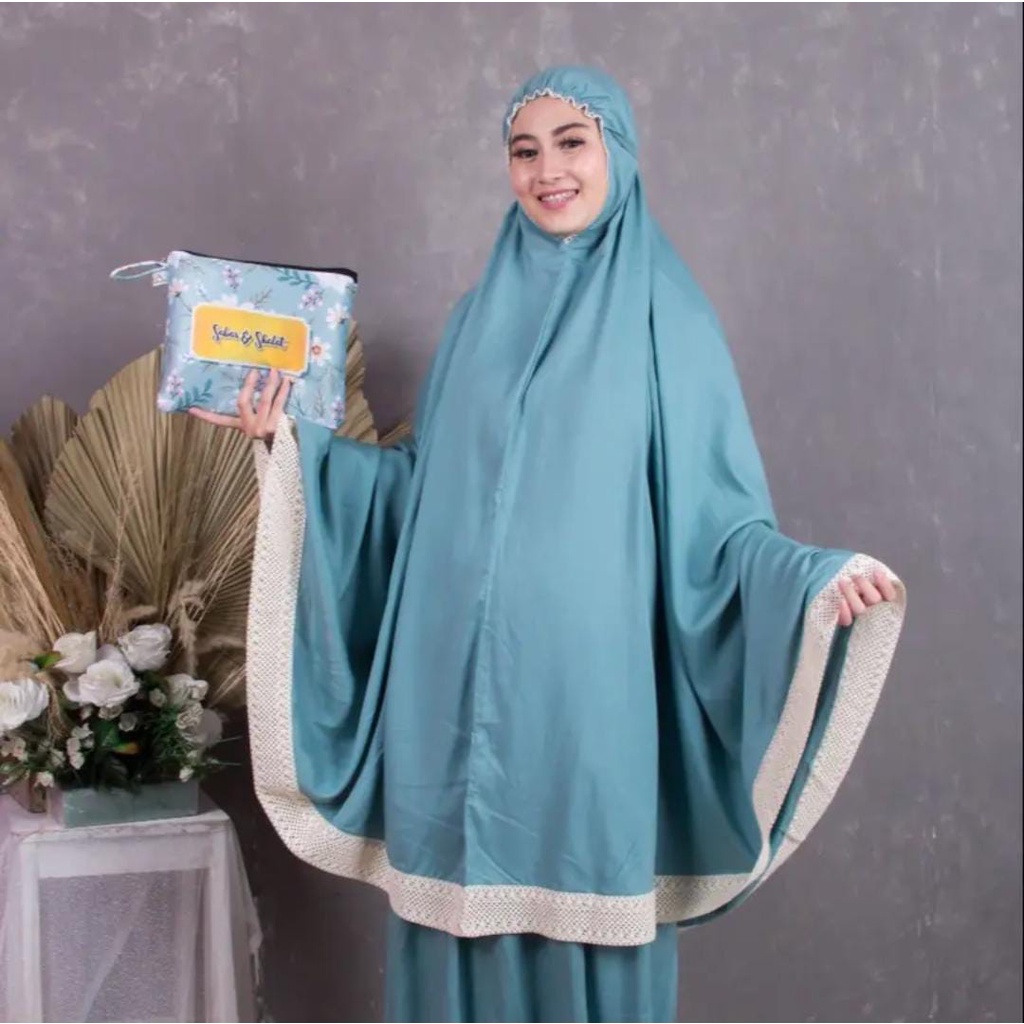 ALMAHIRA - Mukena Dewasa Travelling pouch Katun Premium