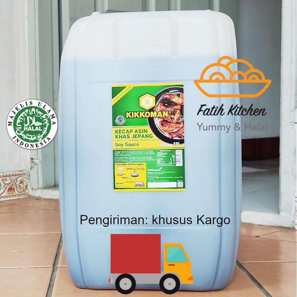 

Kikkoman Kecap Asin Khas Jepang Halal 18 Liter - KHUSUS KARGO- All Purpose Soy Sauce Jerigen