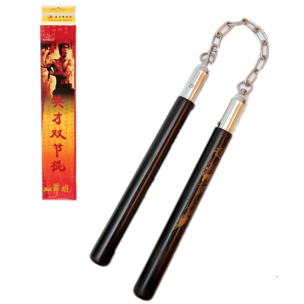 PRODUK- NUNCHAKU RUYUNG KAYU NAGA DOUBLE STICK .
