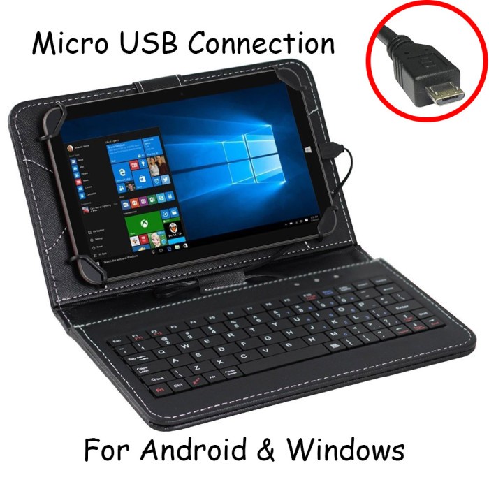 Universal Keyboard Case for Tablet 10 Inch - Micro USB
