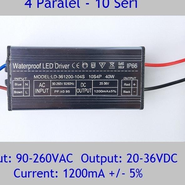 Led Driver 40W 1200mA DC20-36V PF 0.95 WP