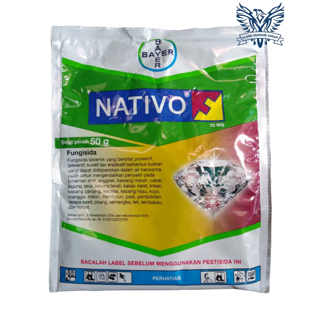 Fungisida Nativo 75WG 50Gram Bahan Aktif - Trifloksistrobin 25% &amp; Tebukonazol 50% Bayer