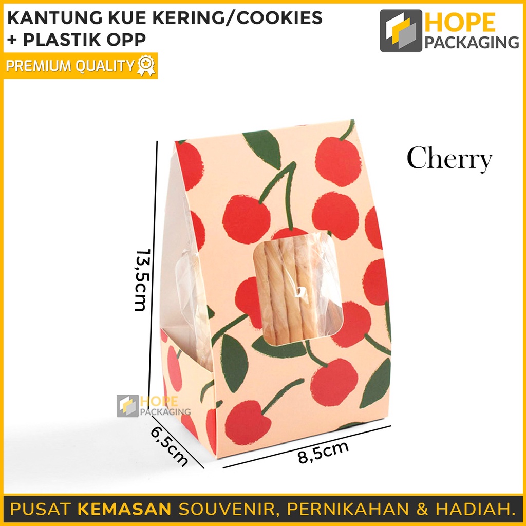 [ ISI 5 PCS ] Kantong kue kering / cookies + plastik opp