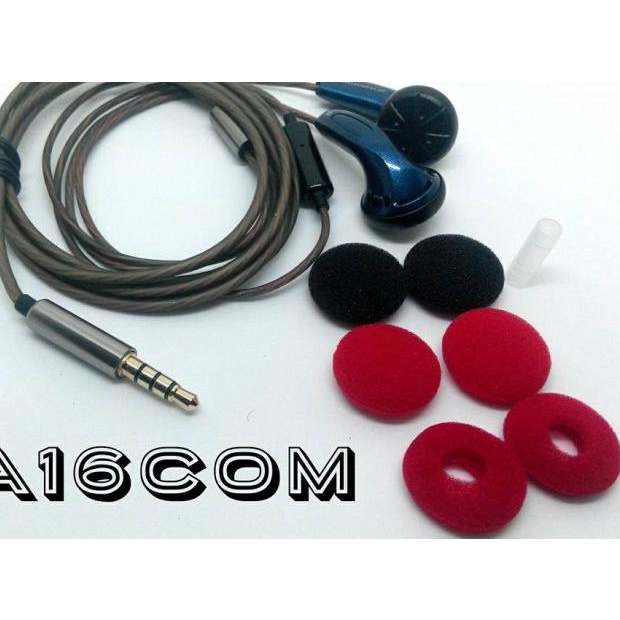 EARBUD MX500 SENNHEISER DIY PLUS MIC ,BASS MANTAP - Hitam