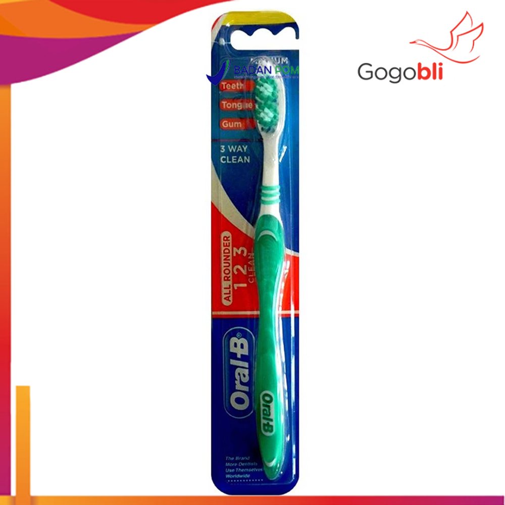 Oral B All Rounder 123 Clean 40 Medium Blister Card 1s