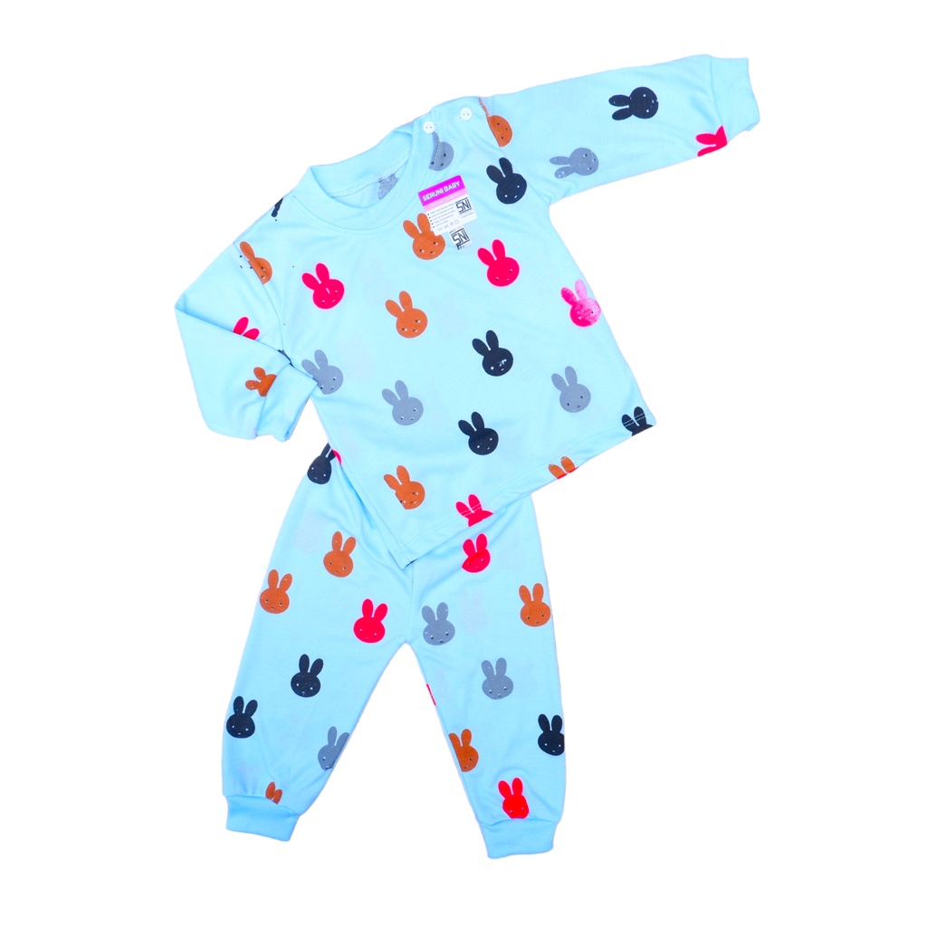 SETELAN BAJU BAYI SNI 3-18 BULAN VARIAN WARNA MOTIF BUNNY