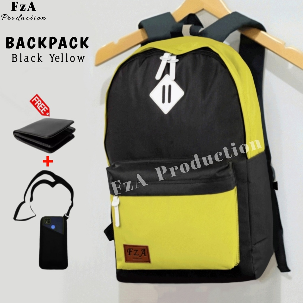 Big Promo..Tas Ransel Distro sekolah kuliah Kerja Pria Wanita Tas Ransel Laptop Original - FzA FREE Dompet Sakko HP