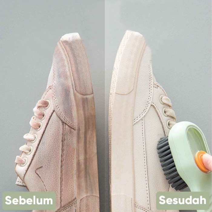 Sikat Dispenser Sabun Serbaguna Sikat Pakaian Sepatu Sikat Pembersih Gagang Panjang Tangki Sabun