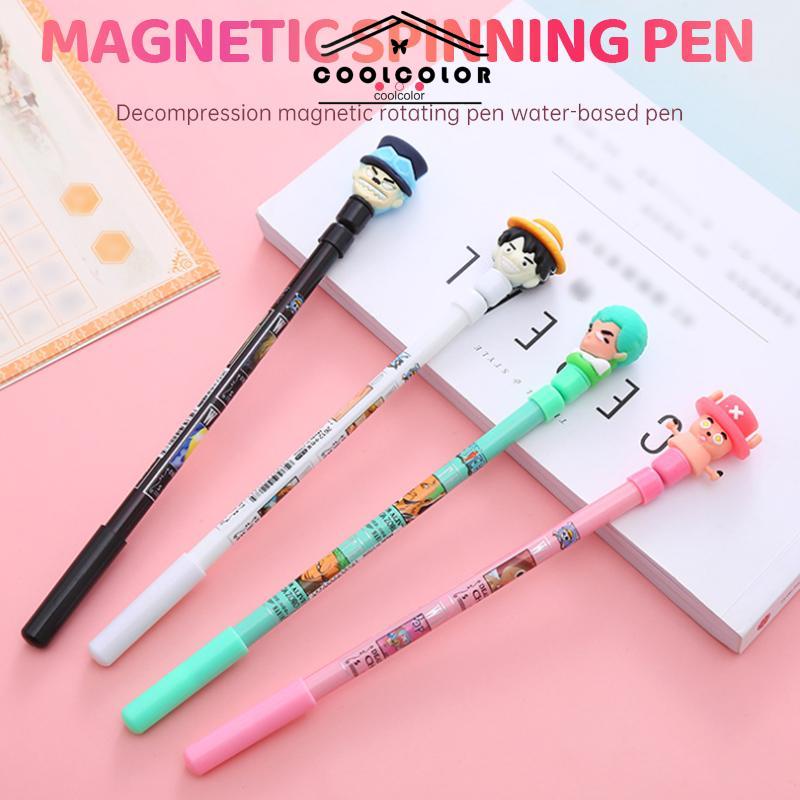 COD❤️Spinning Pen Pulpen Putar Karakter Anti Stress Pena Mainan Anak Spinner Balance One Piece- cl