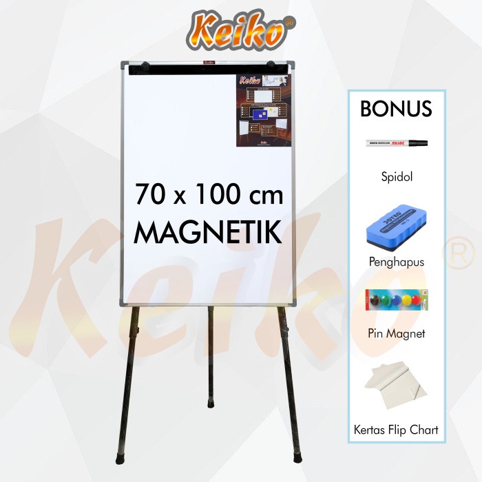

Papan Tulis Flip Chart / Flipchart / Papan Presentasi Keiko 70 X 100 Cm