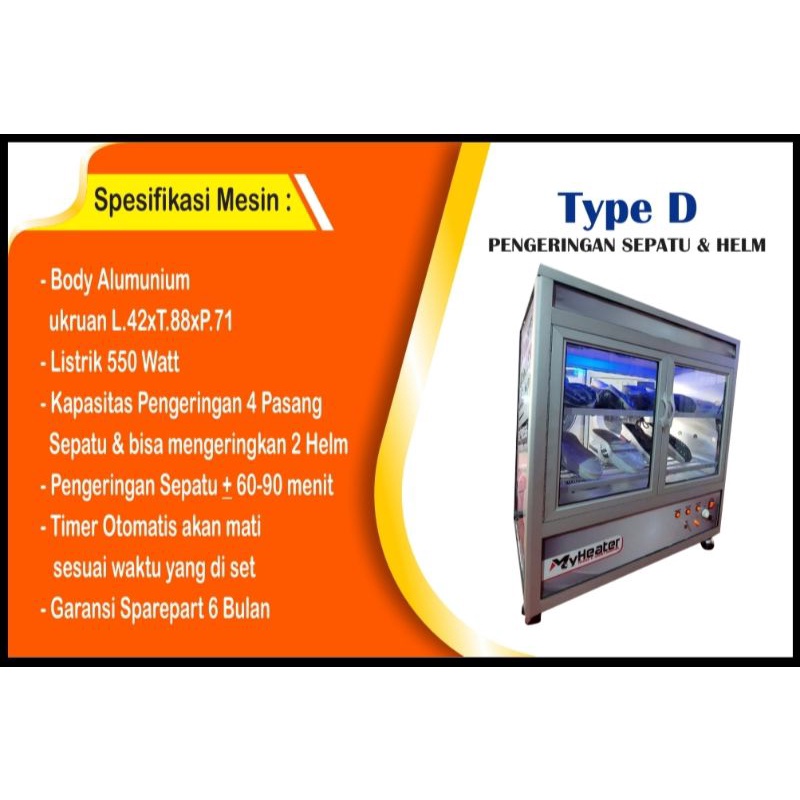 (FREEONGKIR)Mesin Pengering Sepatu Dan Helm TYPE D