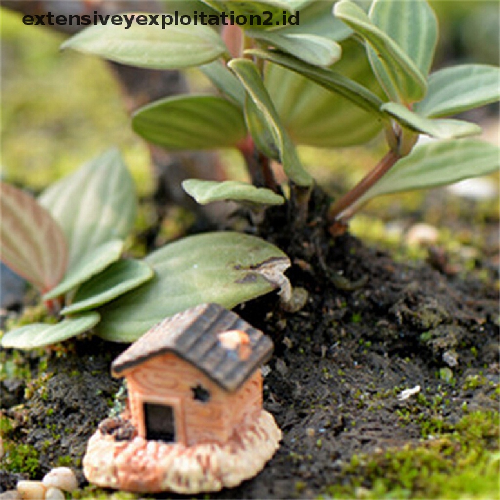 3 Pcs Miniatur Rumah Kecil Untuk Dekorasi Taman Mini
