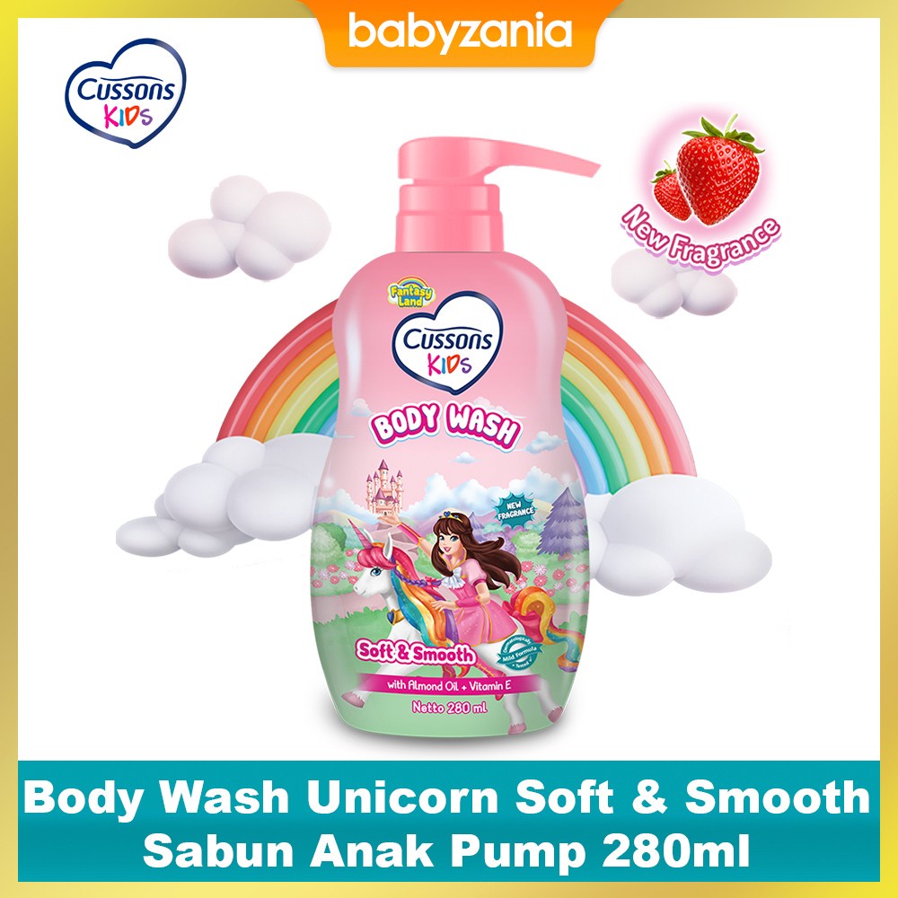 Cussons Kids Body Wash Unicorn Soft &amp; Smooth - Sabun Anak Pump 280 ml