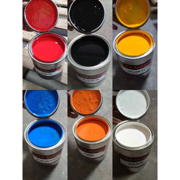 

tinta duta screen silver tinta sablon plastik cup kertas dll