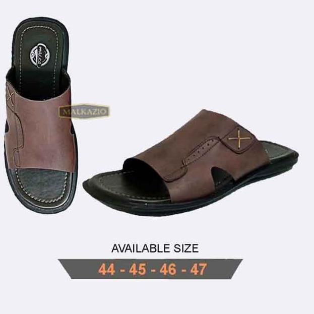 BIG SIZE Sandal Pria Ukuran Besar 44-45-46-47 Sendal Kulit Murah - 47