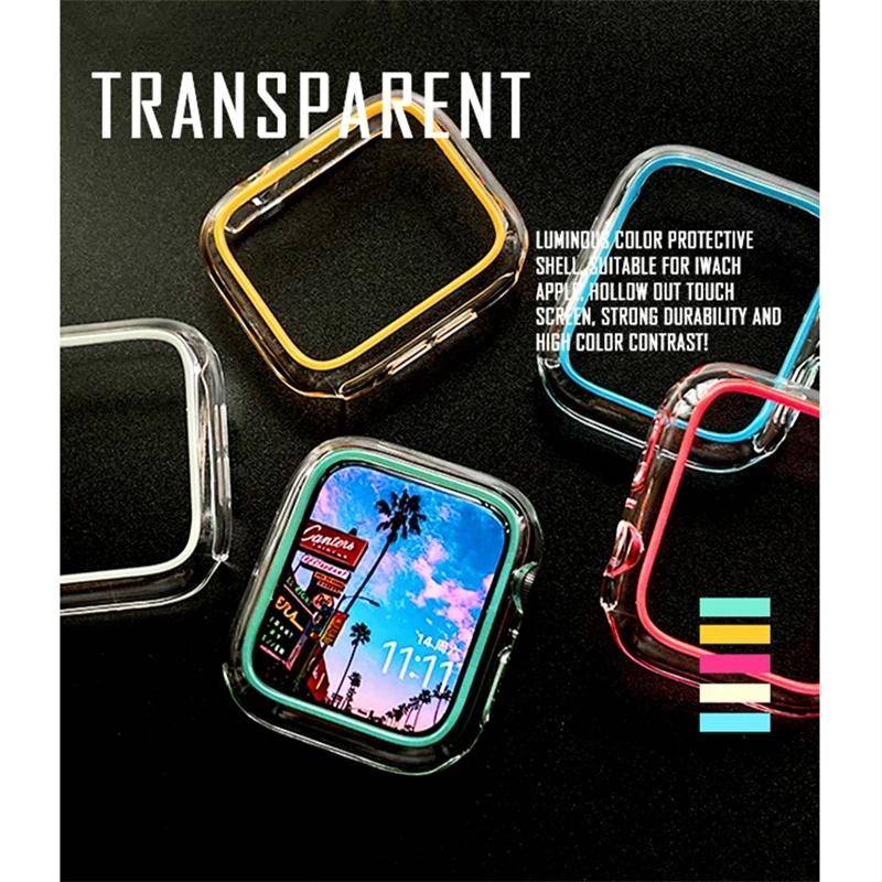 Soft Case TPU Transparan Bumper Cover Apple Watch Seri 8 7 6 5 4 3 2 1 SE2 49mm 45mm 41mm 42mm 40mm 38mm