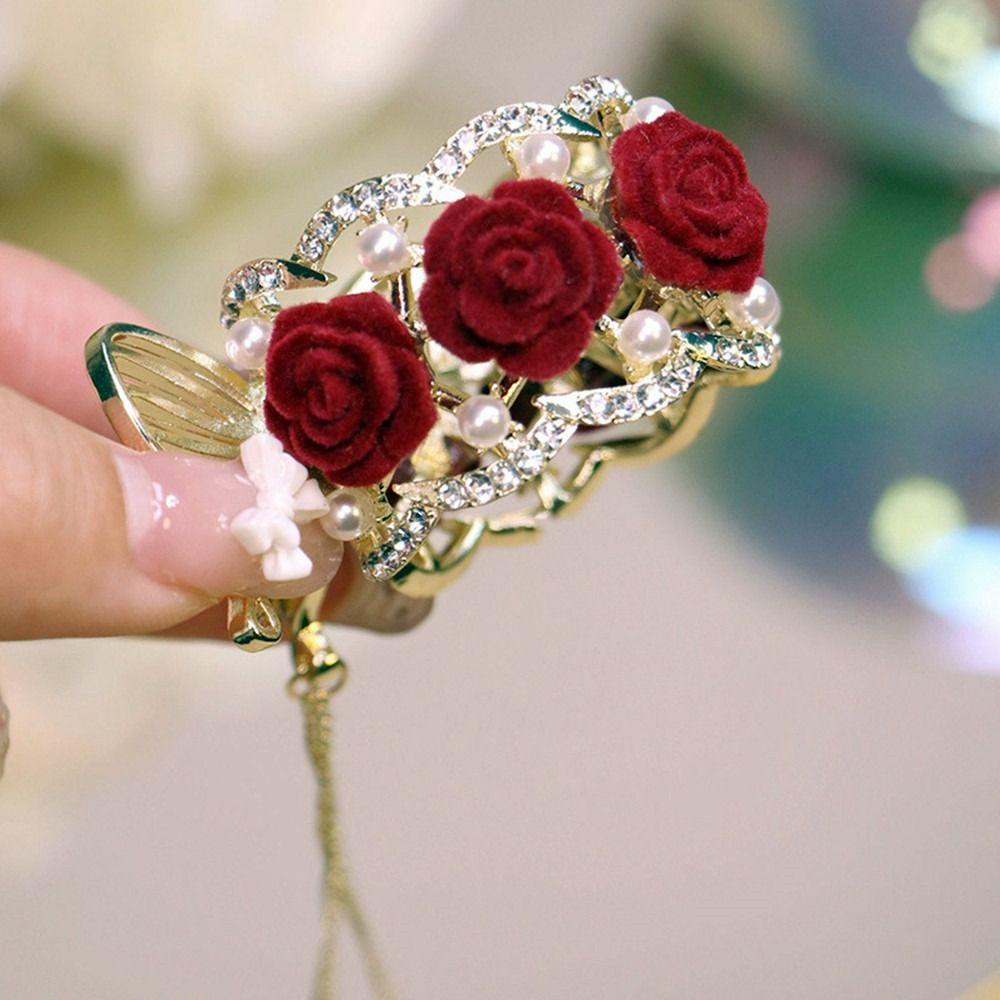 Jepit Rambut Mawar Nanas Hiasan Kepala Wanita Baru Pill Head Hair Clip