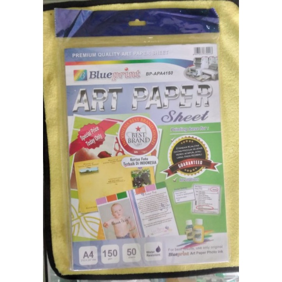 

Kertas Art Paper A4 BLUEPRINT 150 Gsm - Isi 50 Lembar