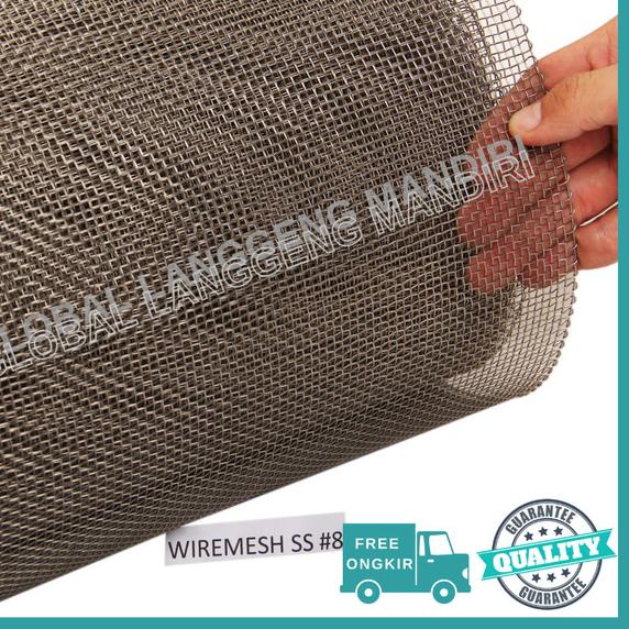 WIRE MESH 8 STAINLESS (304) 1MX1M / WIREMESH #8 AYAKAN STAINLESS - 0.4MM