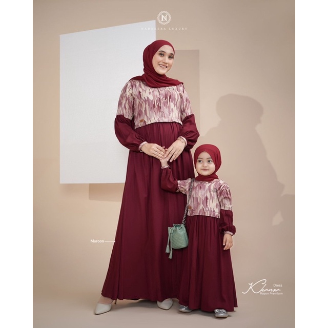 KHANZA DRESS MOM KIDS COUPLE BY NADHEERA LUXURY