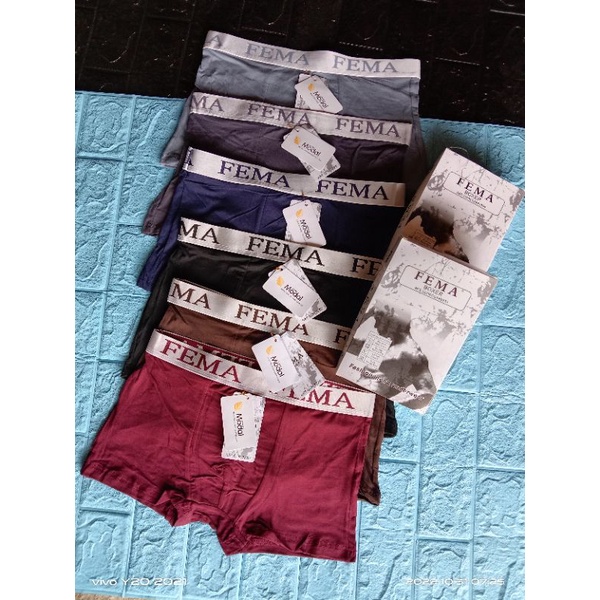 CD BOXER PRIA IMPORT L XL XXL / CELANA DALAM BOXER PRIA KATUN IMPORT SILVER / CD BOXER PRIA