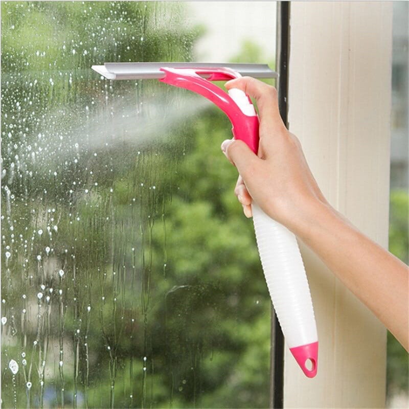 Alat Pembersih Kaca Spray / Spray window cleaner 2 in 1 / wiper pembersih kaca serbaguna