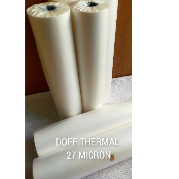 

☉ 27 MICRON DOFF LAMINASI / PLASTIK LAMINASI PANAS BOPP THERMAL DOFF ⇗