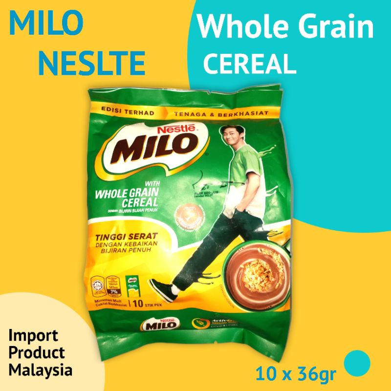 

MILO SEREAL MILO CEREAL IMPORT WHOLE GRAIN CEREAL 10 X 36GR
