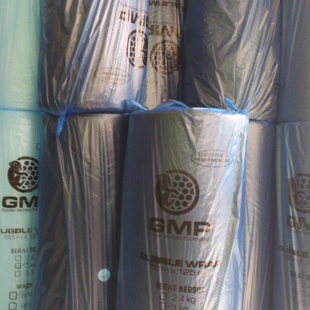 

Bubble wrap GMP Hitam 50m X 125cm - Putih