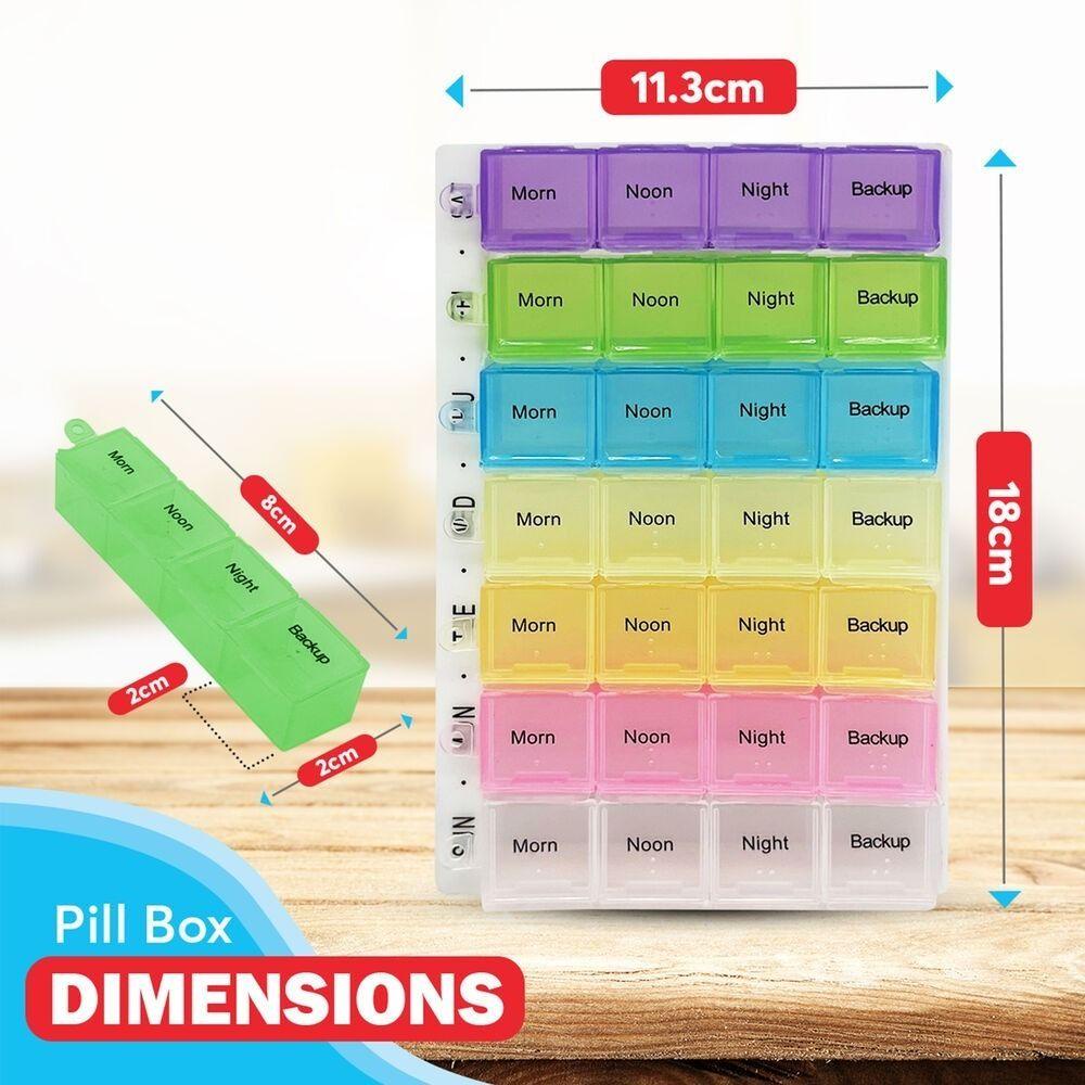 Preva 7hari Pill Box Organizer Dispenser Pill Case Tempat Obat