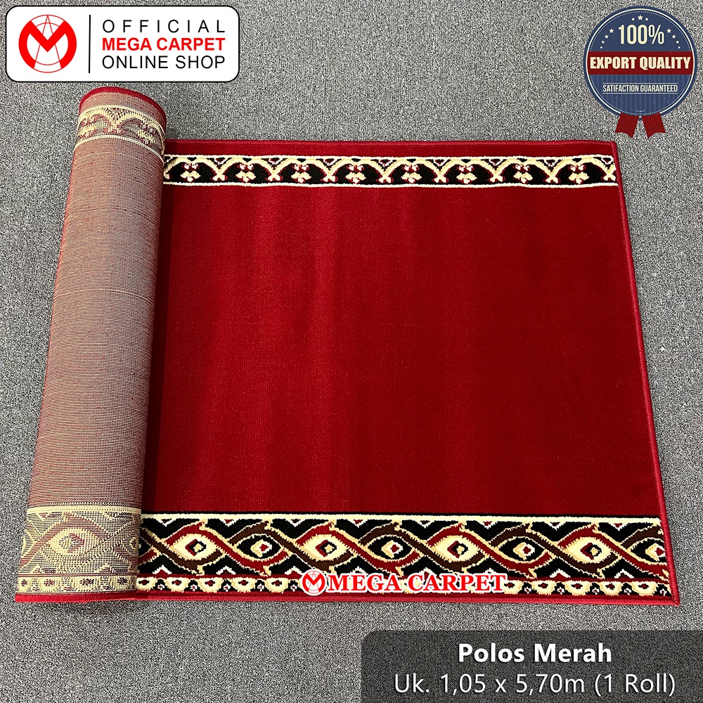 Sajadah Roll / Karpet Masjid [Polos Merah]