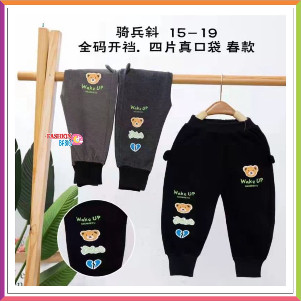 ❤FASHIONBABIES❤ LEGGING BABY BOY / LEGGING BAYI JOGGER IMPORT WITH BONEKA