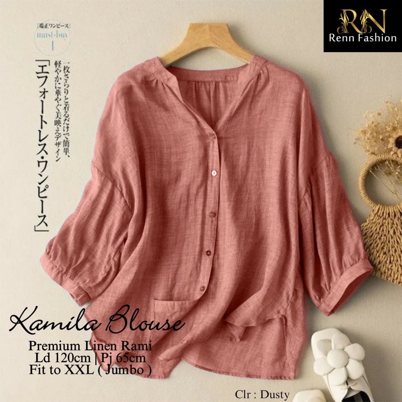 ATASAN WANITA LINEN RAMI // BLOUSE LINEN RAMI