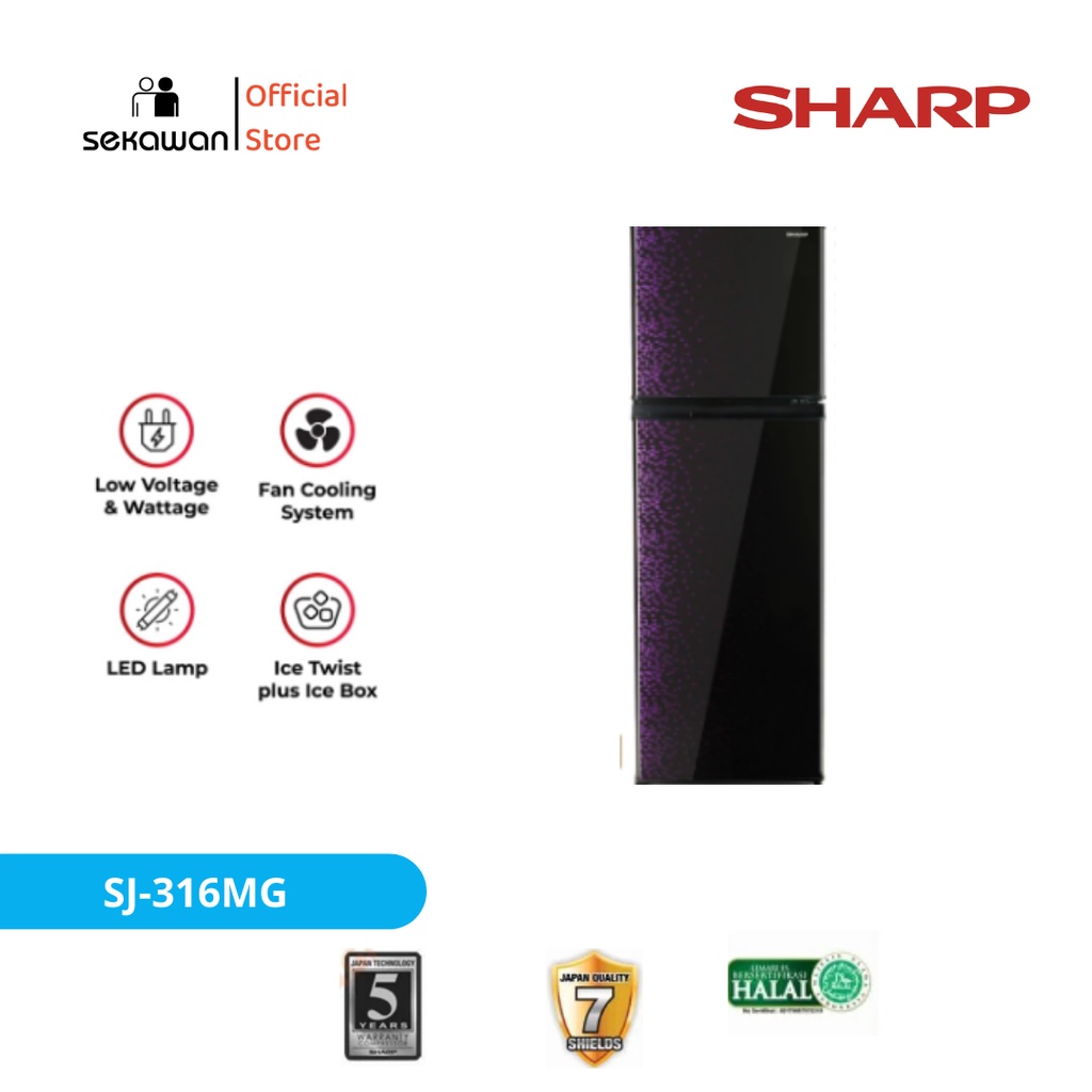 Kulkas 2 pintu SHARP SJ-316MG