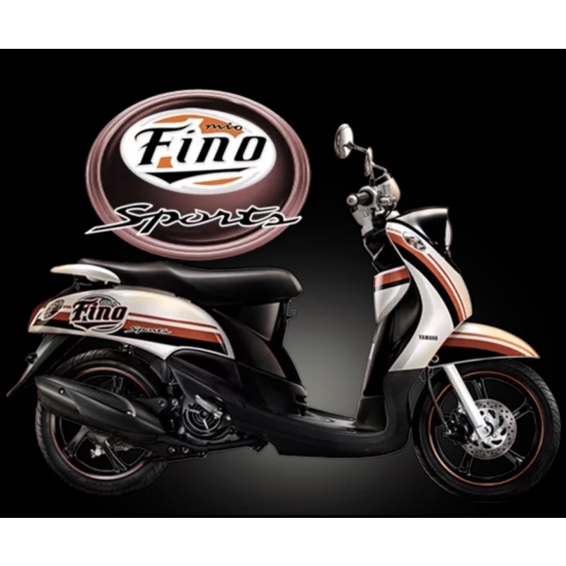 STIKER STRIPING FINO CARBU SPORT 2013 PUTIH ORANGE