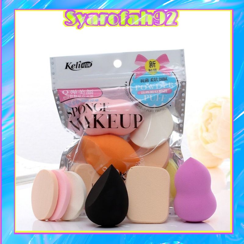 SPONGE MAKE UP SET 6 in 1 // BEAUTY BLAND BEDAK ISI 6.PCS