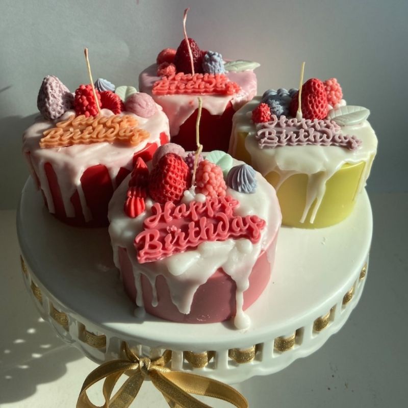 Large Cake Scanted Candle Custom Hampers Gift Lilin Aromaterapi | Cake Birthday Candle | Scanted Can