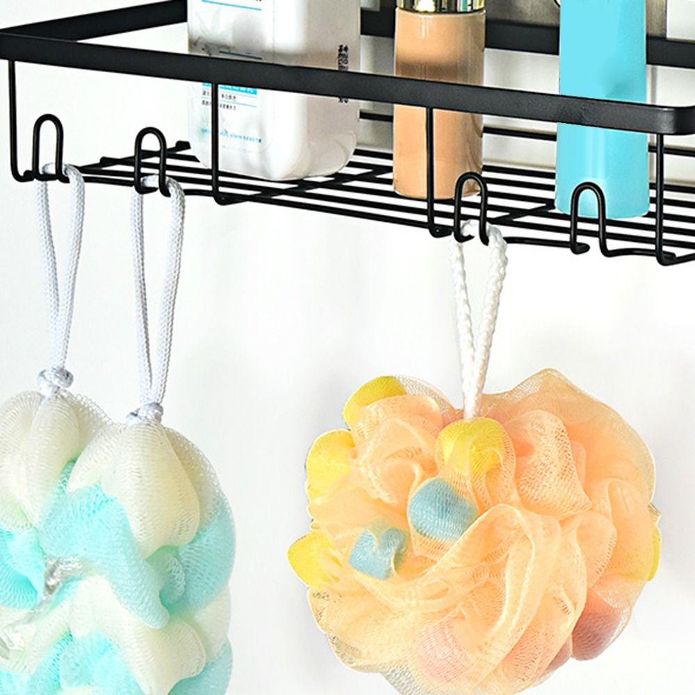 Solighter Bathroom Shower Organizer High Quality Shelf Organizer Rak Shampo Perekat Baja Karbon