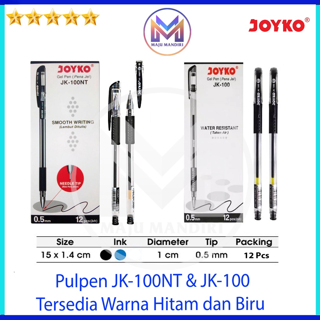 

Arm Pen Gel Joyko JK 100 - Pulpen JK100 NT / GelPen JK-100 0.5 mm Pen Cair