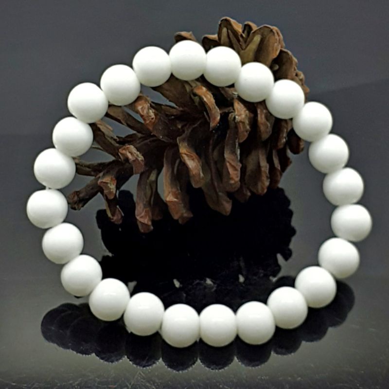 GELANG BATU GIOK PUTIH SALJU ASLI ORIGINAL